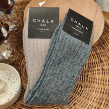 Load image into Gallery viewer, Cashmere blend rib sock - various colours
