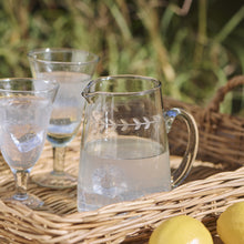 Load image into Gallery viewer, Glass pitcher - leaf vine design
