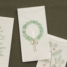 Load image into Gallery viewer, Paper napkins - wreath with candle
