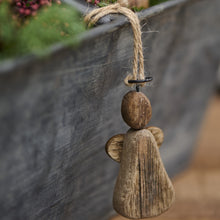 Load image into Gallery viewer, Xmas decs - wooden angel - small
