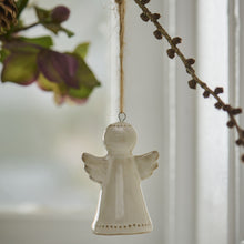 Load image into Gallery viewer, Xmas decs - hanging ceramic angel
