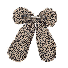 Load image into Gallery viewer, Leopard love frilly bow clip
