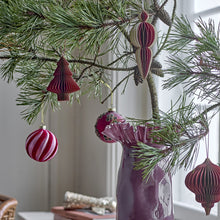 Load image into Gallery viewer, Xmas decs - tinkle ornament - red - set of 3
