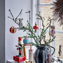 Load image into Gallery viewer, Xmas decs - striped bauble - red
