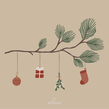 Load image into Gallery viewer, Paper napkins - branch w/red berries
