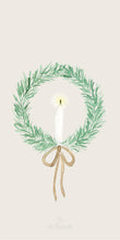 Load image into Gallery viewer, Paper napkins - wreath with candle
