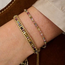 Load image into Gallery viewer, Anastasia gold &amp; tourmaline beaded bracelet SS
