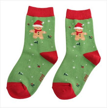 Load image into Gallery viewer, Baby Christmas gingerbread socks - silver
