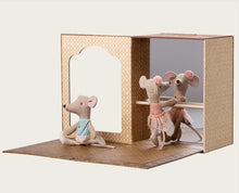 Load image into Gallery viewer, Ballet mice in dance studio - little sister &amp; brother
