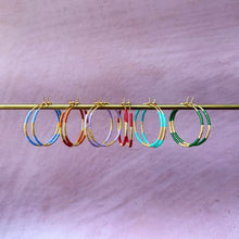 Load image into Gallery viewer, Beaded hoop earrings - various colours
