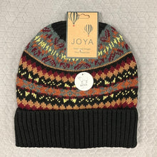 Load image into Gallery viewer, Black &amp; deep red wool blend hat
