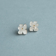 Load image into Gallery viewer, Blob bloom stud earrings - pearly white
