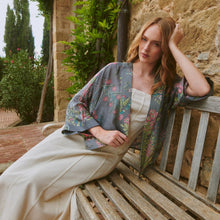 Load image into Gallery viewer, Boho garden kimono - grey
