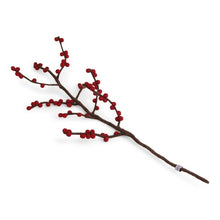 Load image into Gallery viewer, Christmas dec - branch with red berries
