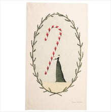 Load image into Gallery viewer, Candy cane Christmas tea towel
