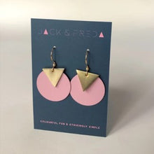 Load image into Gallery viewer, Coloured disc earrings - various colours
