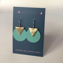Load image into Gallery viewer, Coloured disc earrings - various colours
