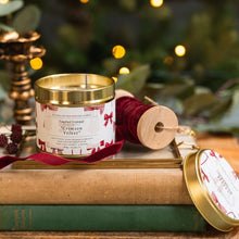 Load image into Gallery viewer, Crimson velvet tin candle
