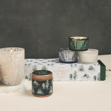 Load image into Gallery viewer, Cypress &amp; fir ribbed glass candles boxed gift set - 3 x votives
