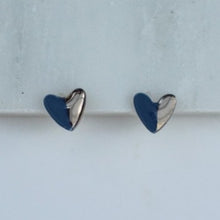 Load image into Gallery viewer, Ceramic hearts stud earrings

