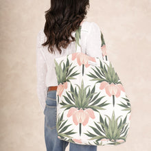 Load image into Gallery viewer, Deco bud canvas bag - ivory
