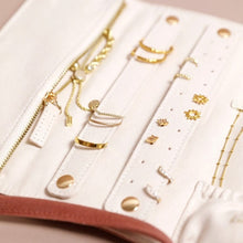 Load image into Gallery viewer, Velvet jewellery roll - dusky pink
