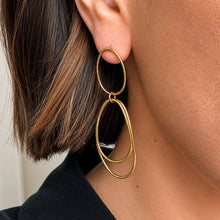 Load image into Gallery viewer, Everyday abstract oval drop earrings

