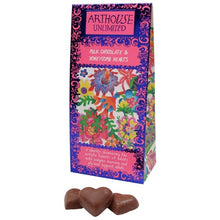 Load image into Gallery viewer, Floral tropicana - milk choc &amp; honeycomb crunch choc hearts
