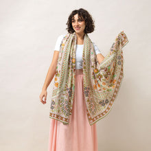 Load image into Gallery viewer, Flower arch scarf - sage
