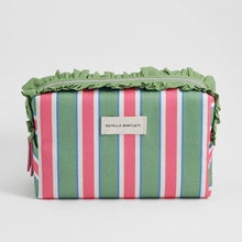Load image into Gallery viewer, Frill washbag - blue stripe
