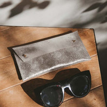 Load image into Gallery viewer, Leather double stud glasses case - various colours
