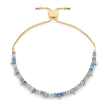 Load image into Gallery viewer, Harmony gold &amp; blue aventurine gemstone bead bracelet
