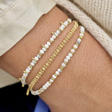 Load image into Gallery viewer, Harmony white howlite gold bracelet
