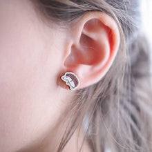 Load image into Gallery viewer, Wooden earrings - hedgehog
