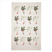 Load image into Gallery viewer, Christmas tea towel - holly &amp; mistletoe

