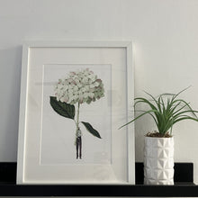 Load image into Gallery viewer, Hydrangea green 'In Bloom' mounted print

