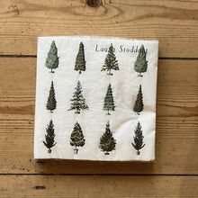 Load image into Gallery viewer, Happy Christmas trees paper napkins
