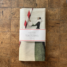 Load image into Gallery viewer, Candy cane Christmas tea towel
