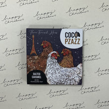 Load image into Gallery viewer, Three French hens - salted caramel milk choc
