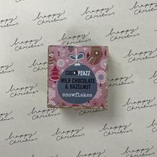 Load image into Gallery viewer, Milk chocolate &amp; hazelnut snowflakes
