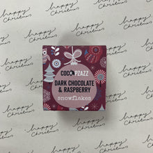 Load image into Gallery viewer, Dark chocolate &amp; raspberry snowflakes
