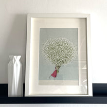 Load image into Gallery viewer, Baby's breath mounted print
