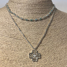 Load image into Gallery viewer, Icon beaded necklace - gold or silver
