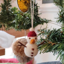 Load image into Gallery viewer, Christmas dec - snowmen with hat
