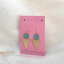 Load image into Gallery viewer, Lola triangle earrings (gold) - various colours
