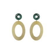 Load image into Gallery viewer, Magda oval stud earrings - various colours
