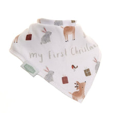 Load image into Gallery viewer, My first Christmas bib - winter animals
