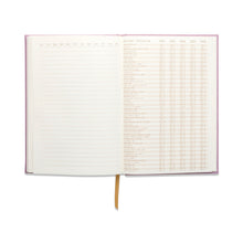 Load image into Gallery viewer, Hard cover suede cloth journal - 'notes' - lilac

