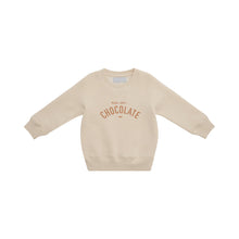 Load image into Gallery viewer, Peace, love &amp; chocolate sweatshirt - vanilla

