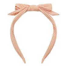 Load image into Gallery viewer, Peach gingham Edie alice band
